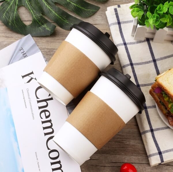 Paper Coffee Cup Disposable 8oz 10oz 12oz 16oz 22oz Double Wall Paper Cup With Lid - 图片 7