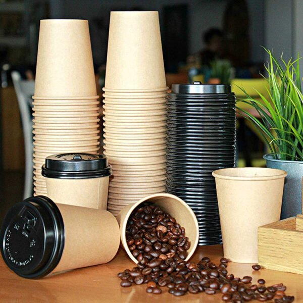 Paper Coffee Cup Disposable 8oz 10oz 12oz 16oz 22oz Double Wall Paper Cup With Lid