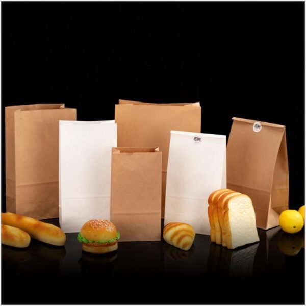 Ecolinsu Mini Brown Kraft Paper Bag - Small Lunch, Snack, Gift, Grocery, Merchandise, Party Bags - 图片 7