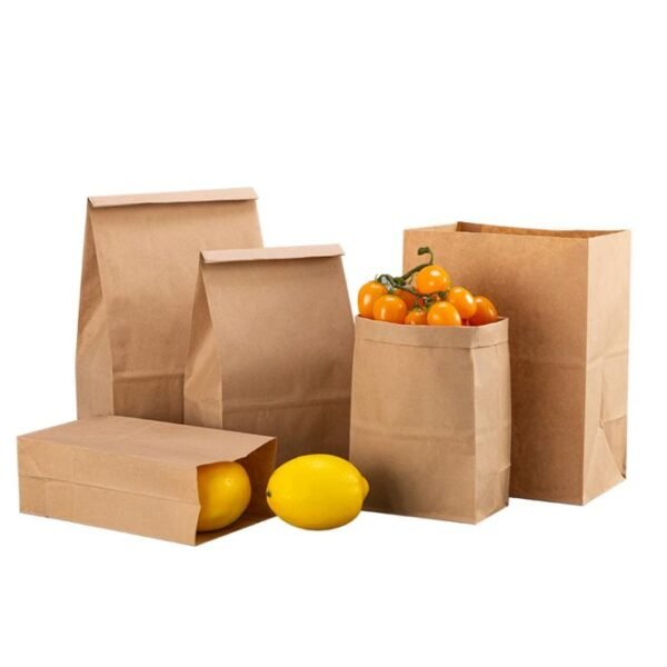 Ecolinsu Mini Brown Kraft Paper Bag - Small Lunch, Snack, Gift, Grocery, Merchandise, Party Bags - 图片 8