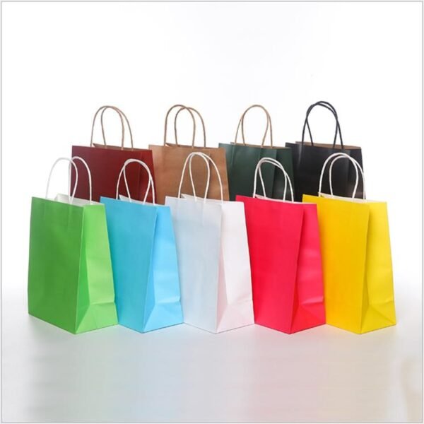 Customizable Logo Kraft Clothing Carry Shopping Paper Bag with Handle Mailing Bags Hand Length Handle - 图片 6