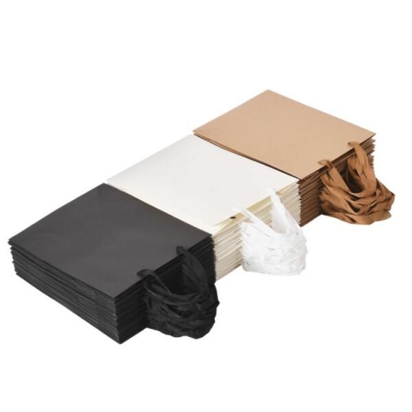 Customizable Logo Kraft Clothing Carry Shopping Paper Bag with Handle Mailing Bags Hand Length Handle - 图片 4