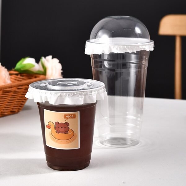 10 12 16 20 24 32oz Custom Printed Disposable Cups pp Pet Plastic Water Ice Coffee Wine Milkshake Cup with Lid Film - 图片 8