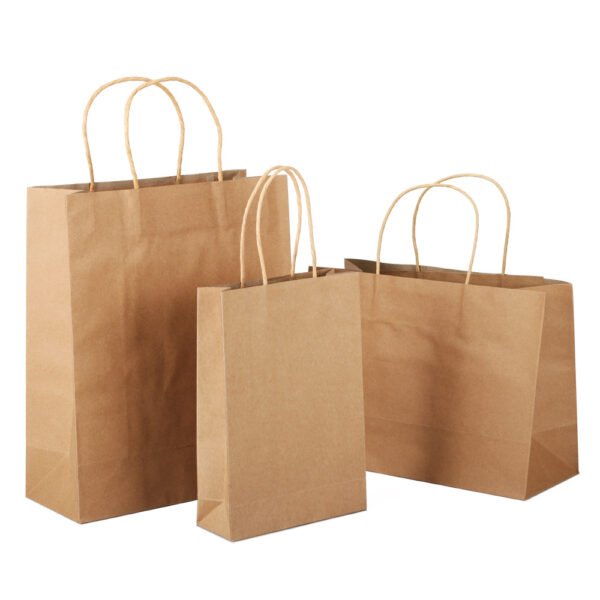 Ecolinsu Mini Brown Kraft Paper Bag - Small Lunch, Snack, Gift, Grocery, Merchandise, Party Bags - 图片 5