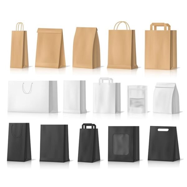 Ecolinsu Mini Brown Kraft Paper Bag - Small Lunch, Snack, Gift, Grocery, Merchandise, Party Bags - 图片 4